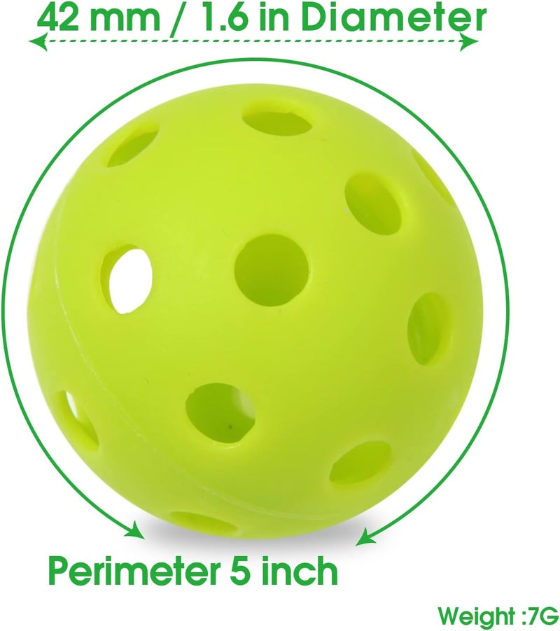 Avesfer 12/20/40 Pack Plastic Golf Balls Soft [Anti-Crack] 42mm Training Golf Balls for Swing Practice Golf Balls for Backyard Limited Flight Airflow Hollow at Home Use Indoor Green - Image 3